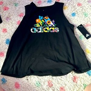 Black adidas tank top size (LARGE) 14-16 never been worn still new with tags